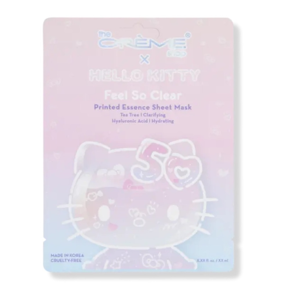 The Crème Shop x Hello Kitty 50 / Feel So Clear Printed Essence Sheet Mask /